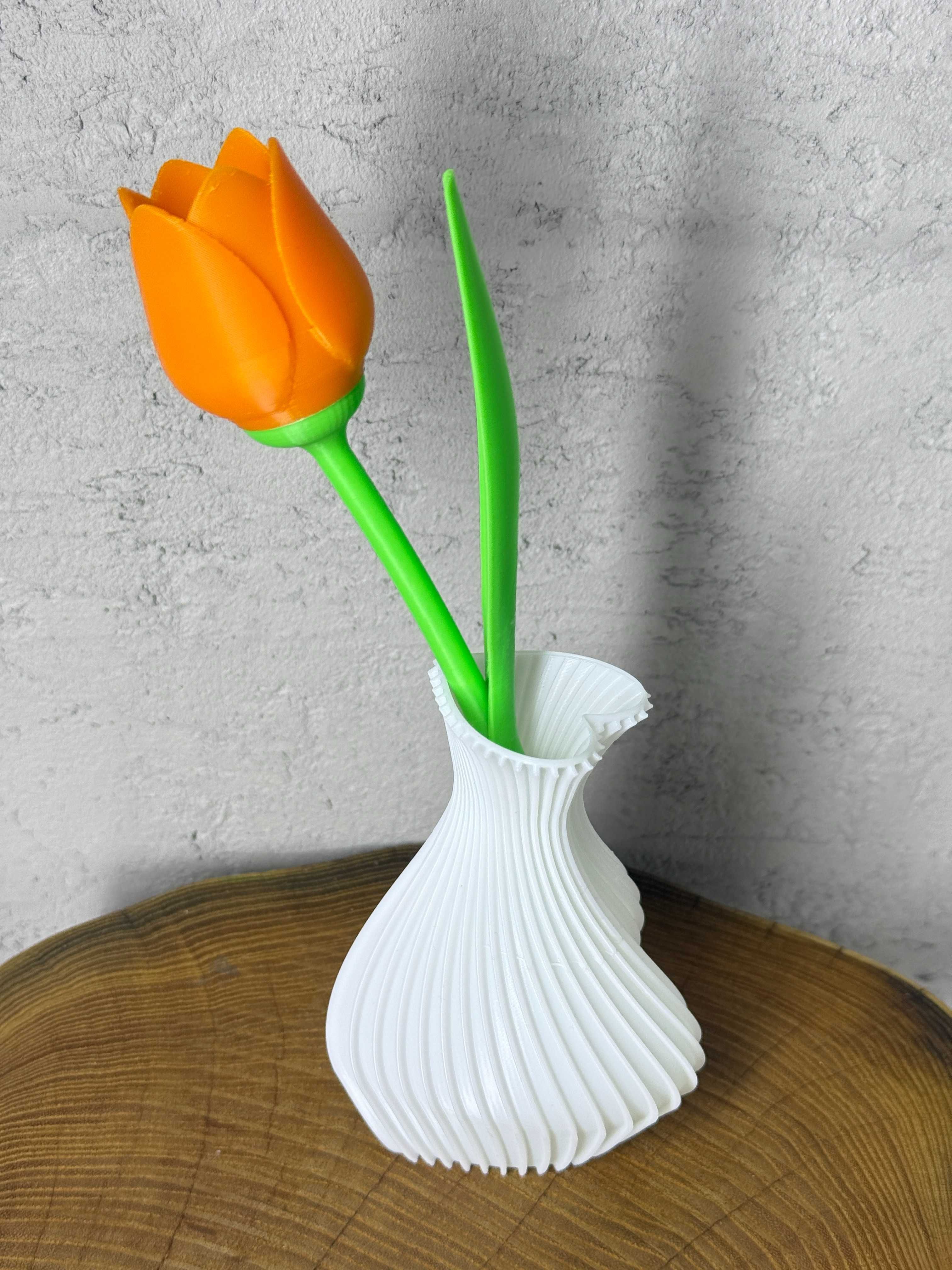 Tulipan 3D – nowoczesny, realistyczny, sztuczny kwiat, druk 3D, kolory