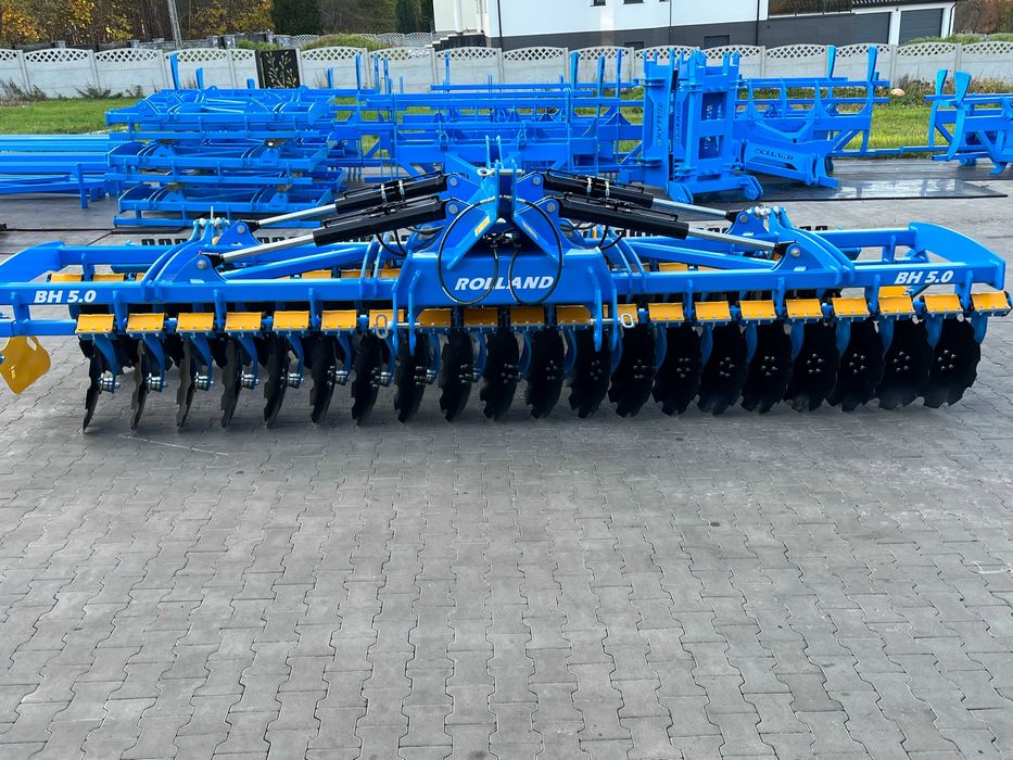 Brona talerzowa CIĘŻKA hydrauliczna 5 metrów ROLLAND talerzówka