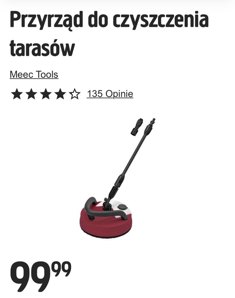Myjka wysokociśnieniowa + szczotka MeecTools