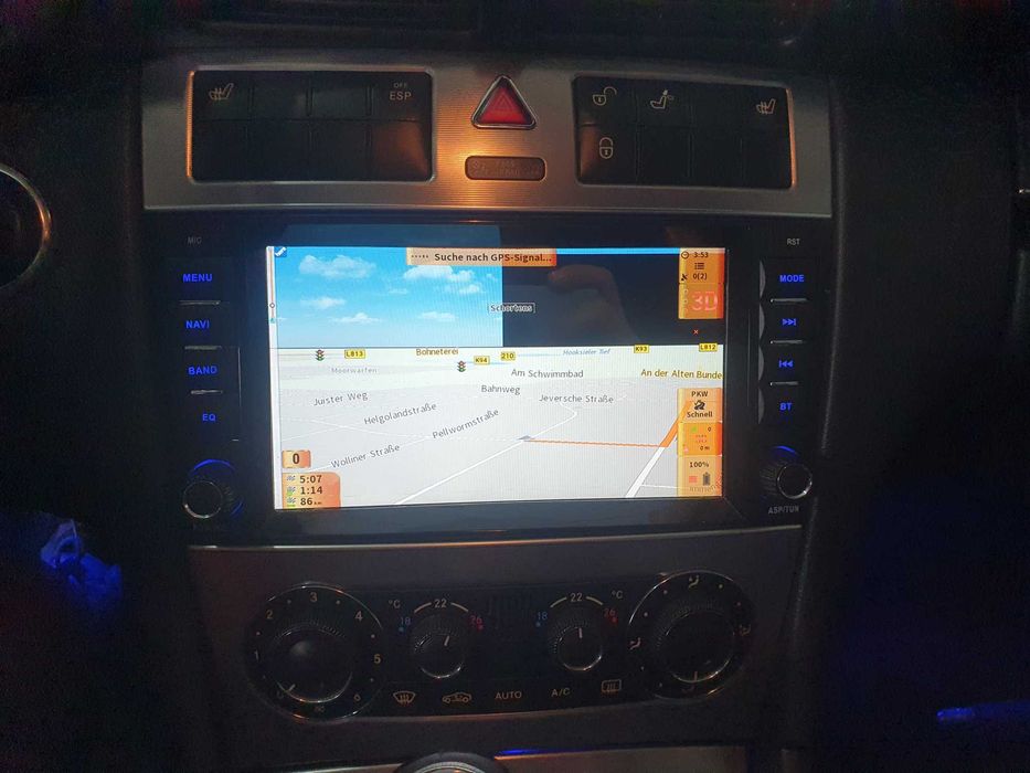 Radio 2 din Mercedes c klasa w203 navi