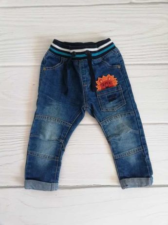 Spodnie jeansowe na chłopca lew Topomini rozmiar 80
