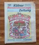 Gazeta kolońska, stara, kolekcjonerska, karnawał