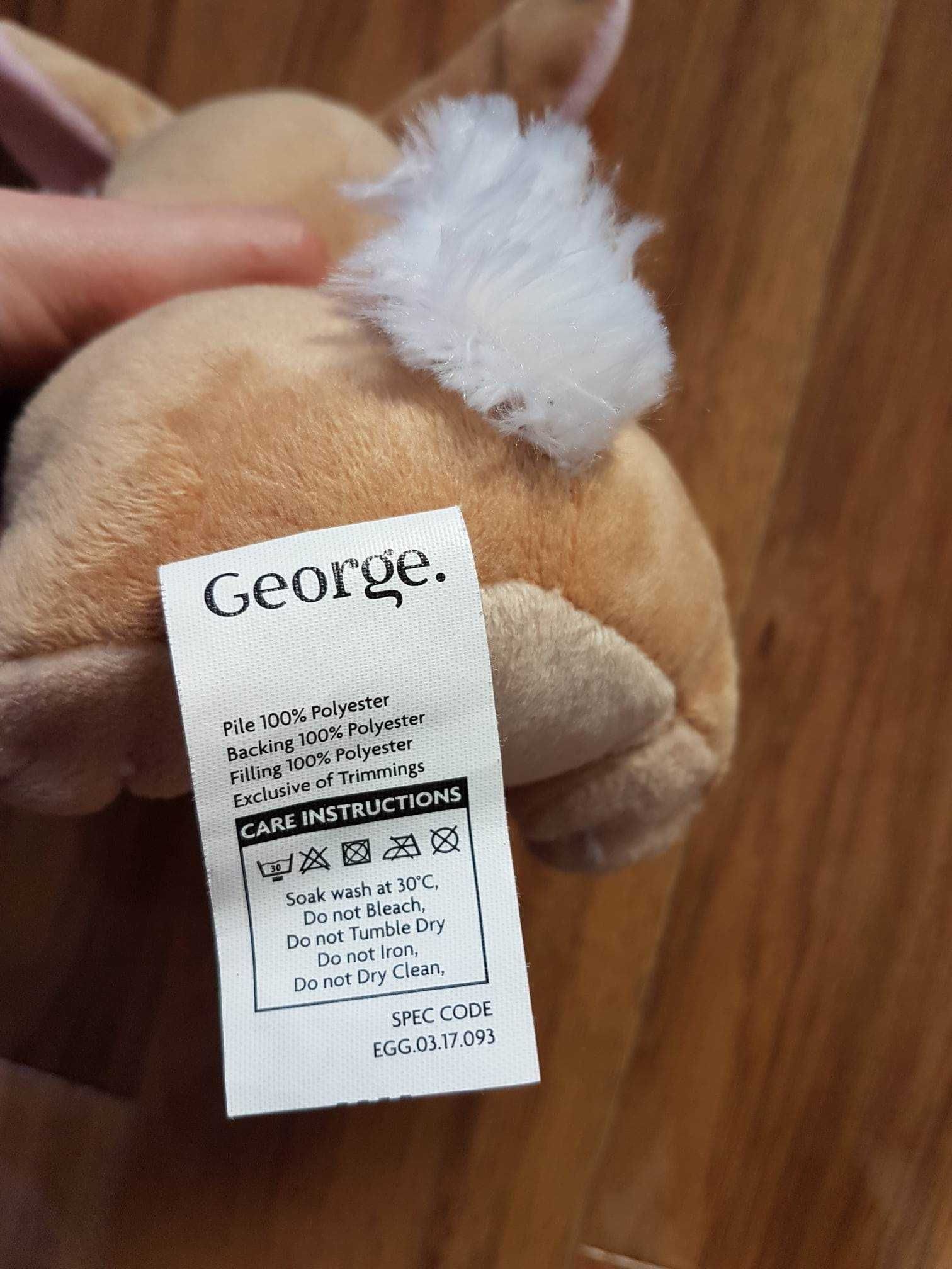 George pluszowy królik króliczek pluszak maskotka z marchewką