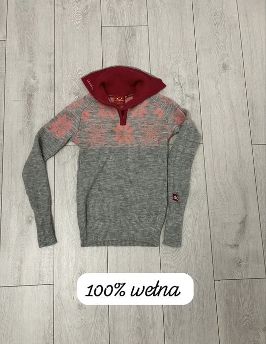 100% welna sweterek Norweski Xs