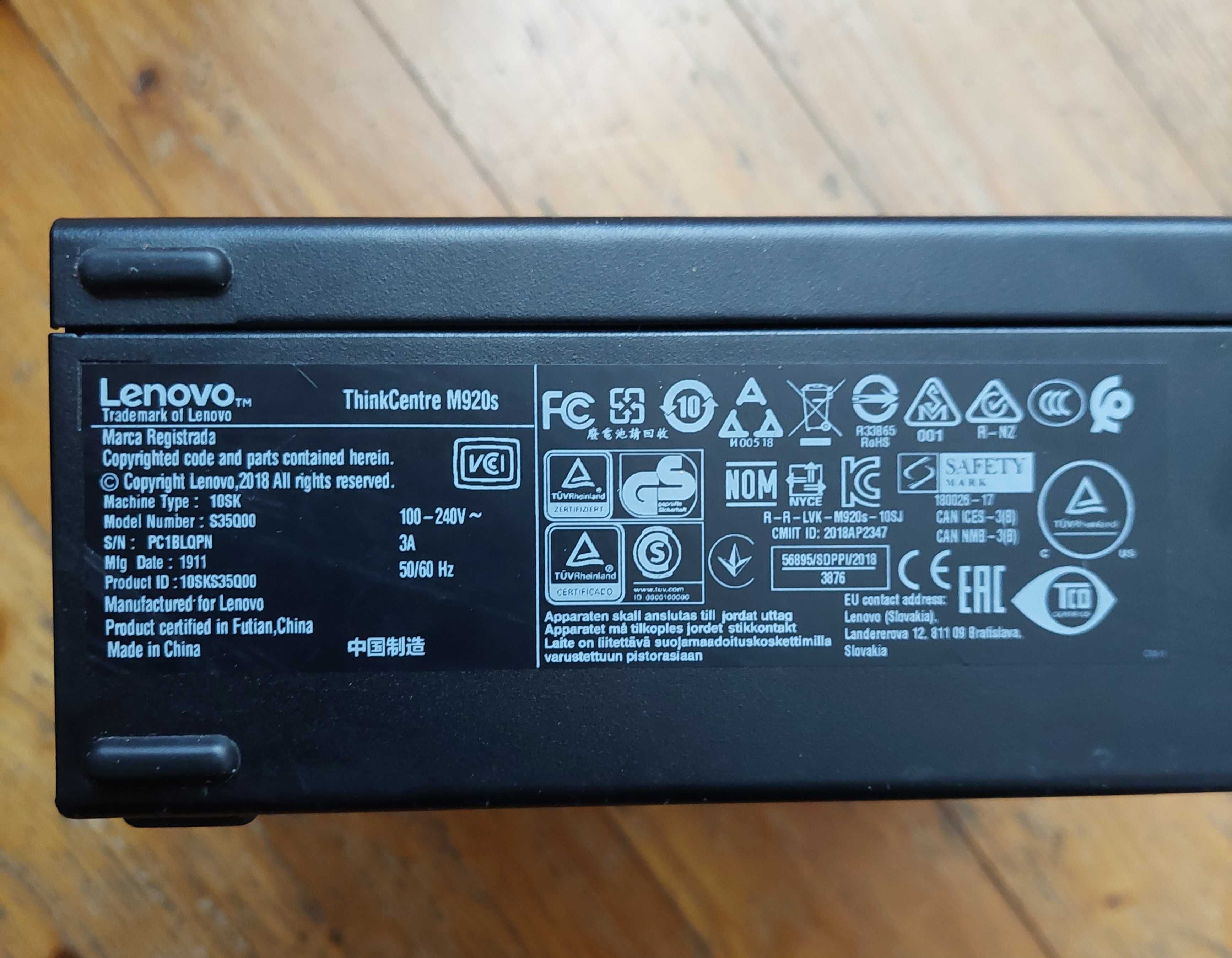 Sprzedam komputer Lenovo ThinkCentre M920S.