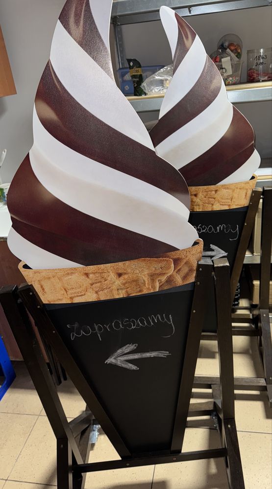 Potykacz stojak reklamowy LODY WŁOSKIE