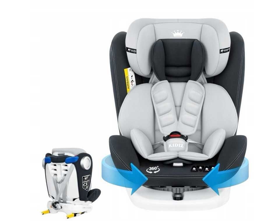 Fotelik samochodowy z systemem ISOFIX OBRACANY 360 PASY