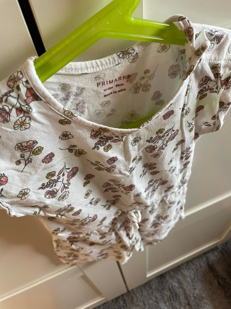 Świetny Kombinezon dla dziewczynki kwiatowy beż 86 Primark  rampersy
