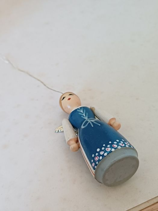 Aniołek na choinkę anioł drewniany zawieszka z drewna Boże Narodzenie