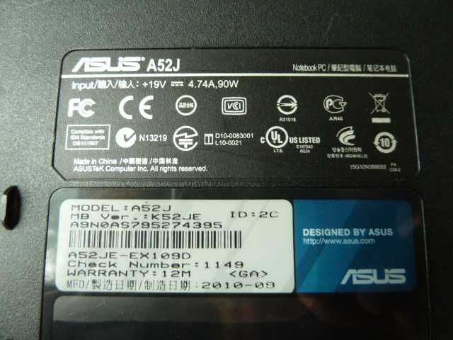 Ноутбук Asus A52J