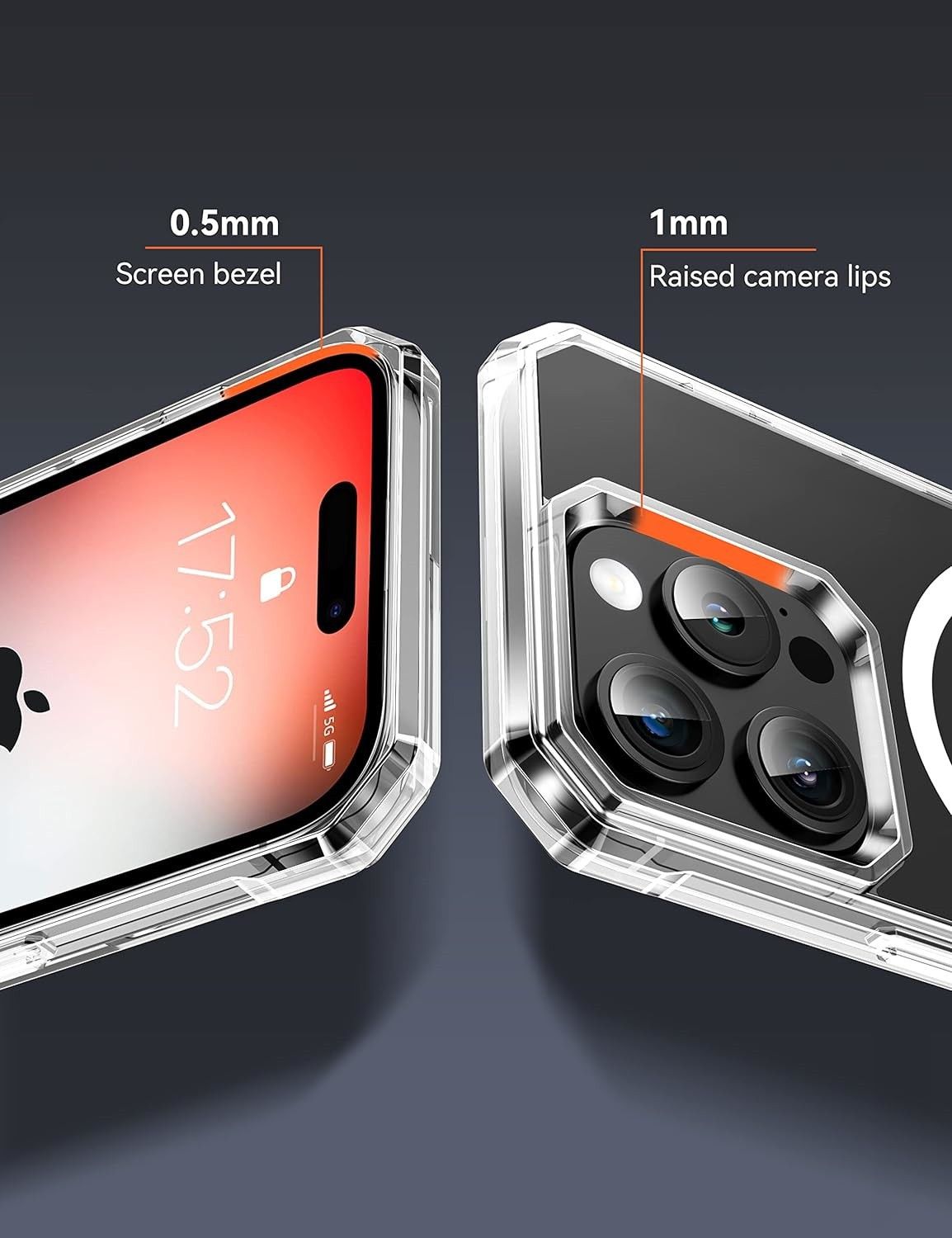 Pancerne Magnetyczne Etui iPhone 13 Pro Clear
