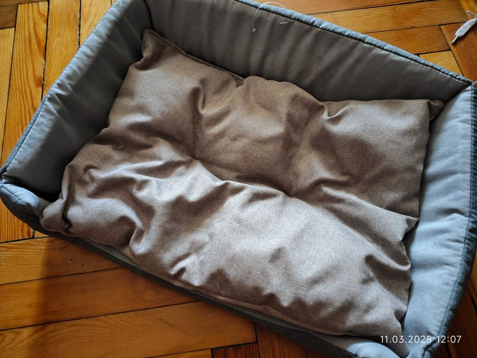 Лежанка пуфик для питомцев, серого цвета - 40см*30см