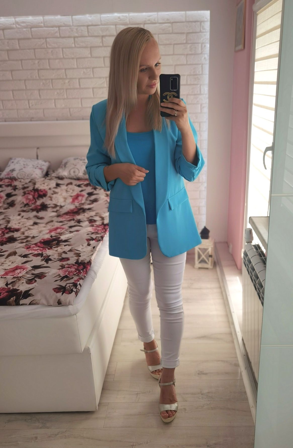 Marynarka włoska niebieska uniwersalna S M L XL Nowa Italy