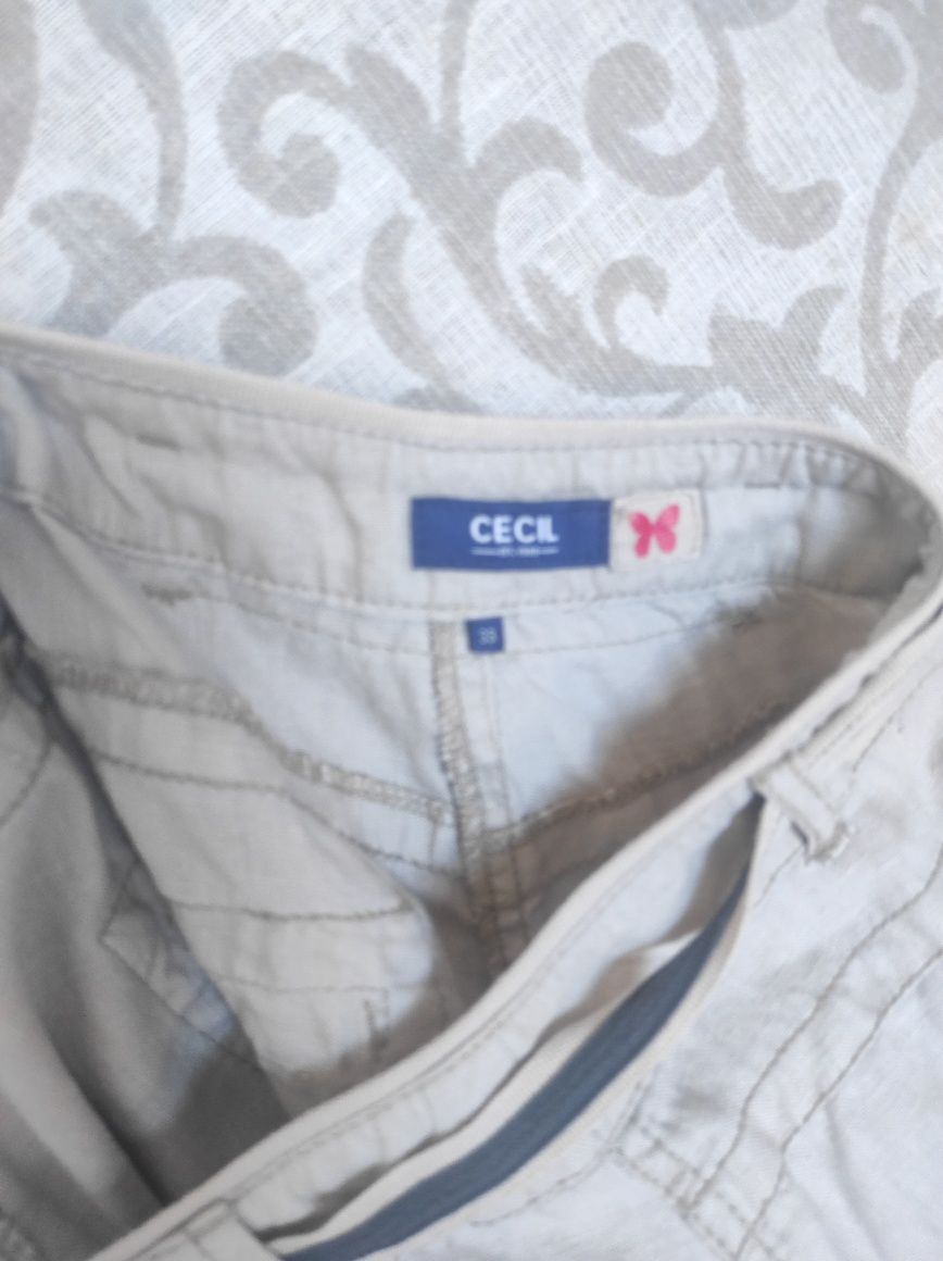 Cecil spodnie męskie lniane rozmiar L