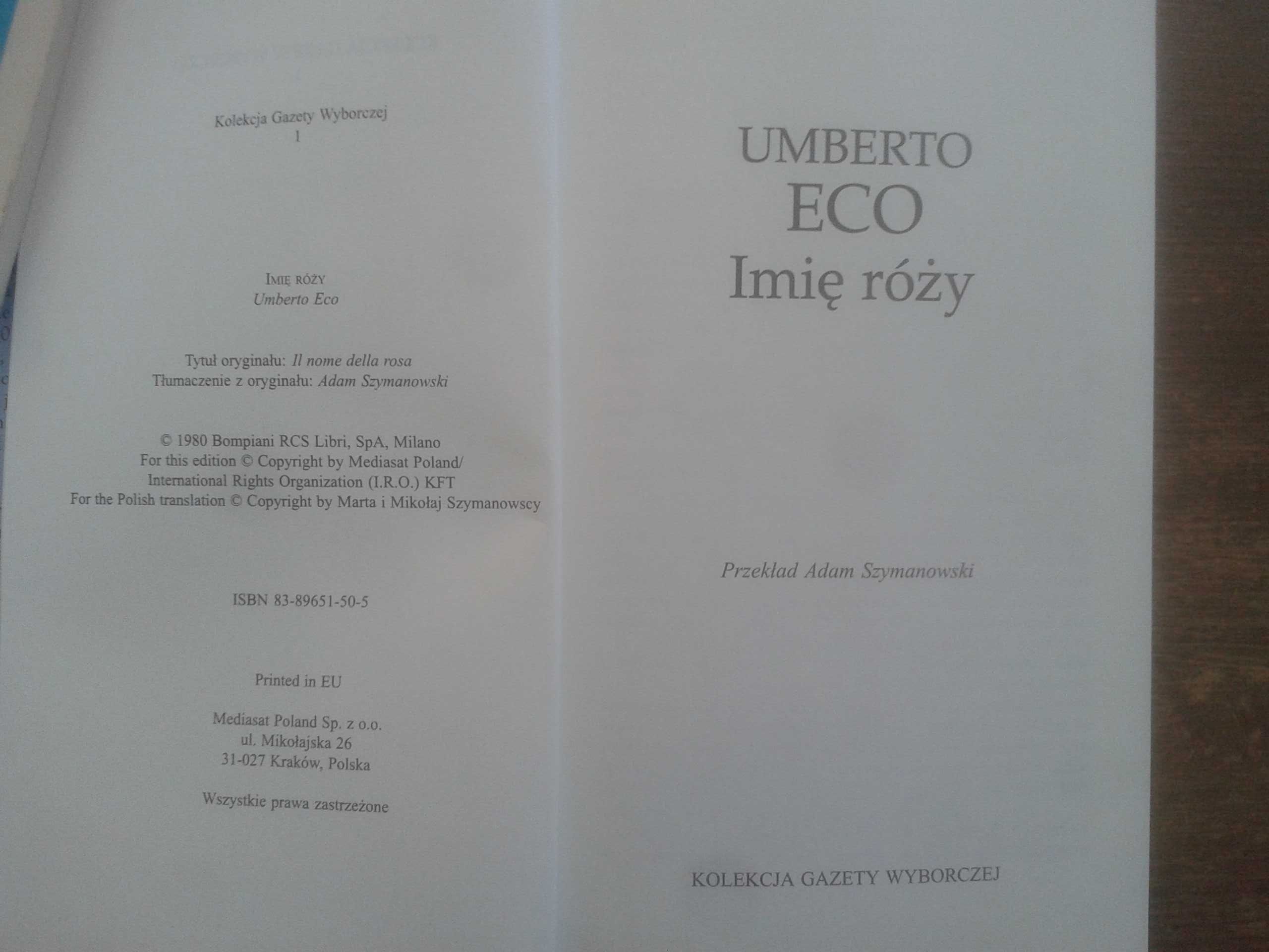 Umberto Eco i Wiktor Hugo