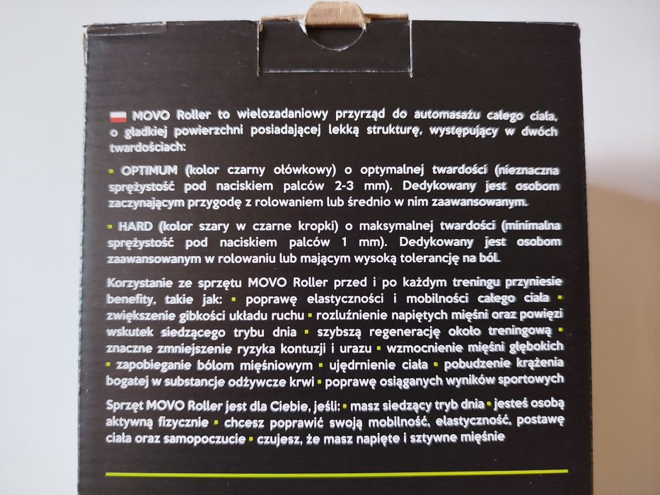 Movo Roller Hard - wałek do masażu 35x13 cm