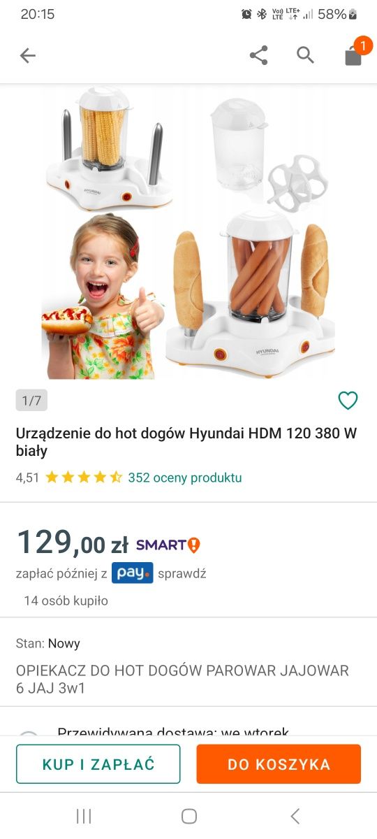 Opiekacz do hot dog