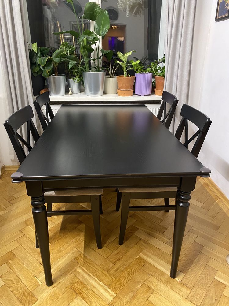 INGATORP / INGOLF stół i 4 krzesła IKEA