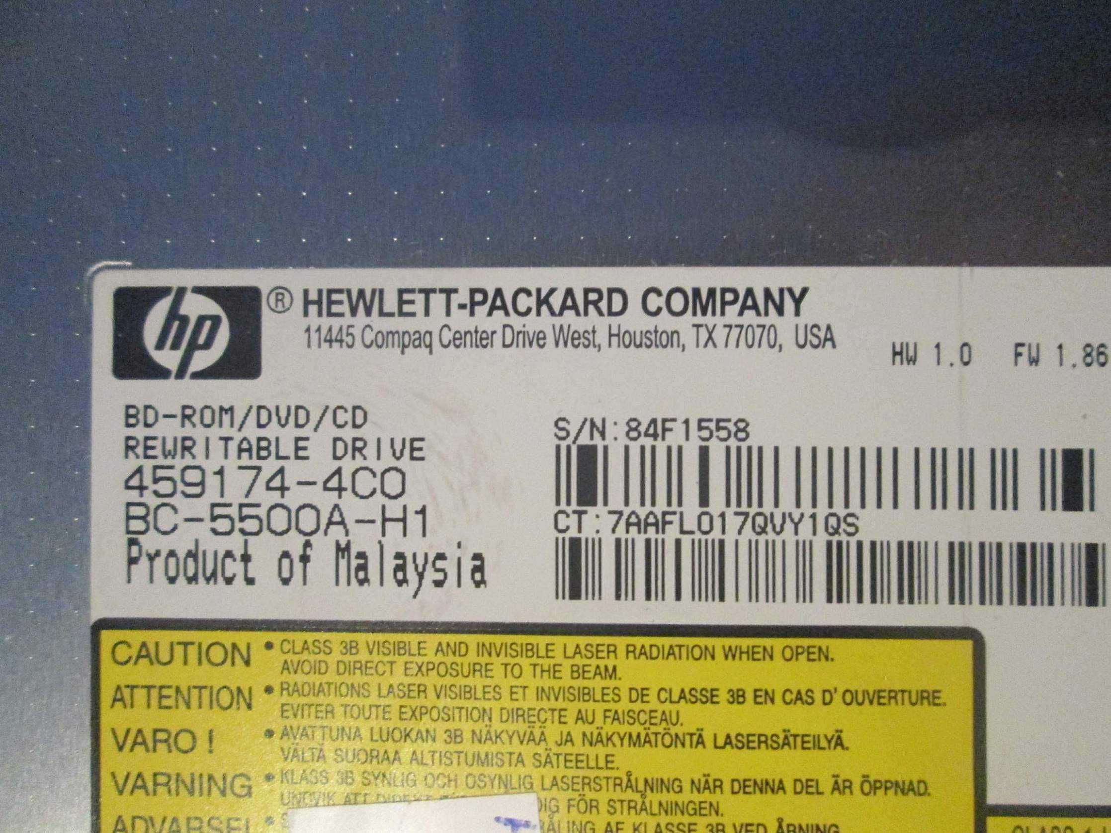 HP BD-ROM, napęd bluray, Blu ray Disc BC-5500A