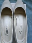 Buty na  obcasie ( 5cm) beżowe ślubne