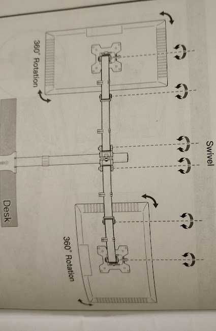 Uchwyt na monitor biurkowy Dual Huanuo