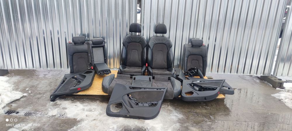 FOTEL FOTELE AUDI A4 B8 S LINE SKÓRA + MATERIAŁ !