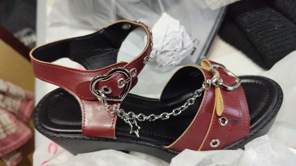 ROMWE Grunge Punk Sandálias femininas elegantes de salto alto gotic