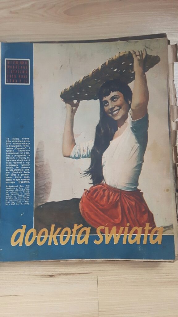 Dookoła Świata czasopismo PRL rocznik 1956