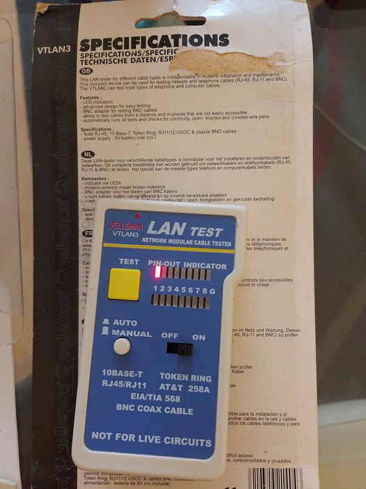 Lan Tester / Testador Cabos de Rede e Cabo Coaxial
