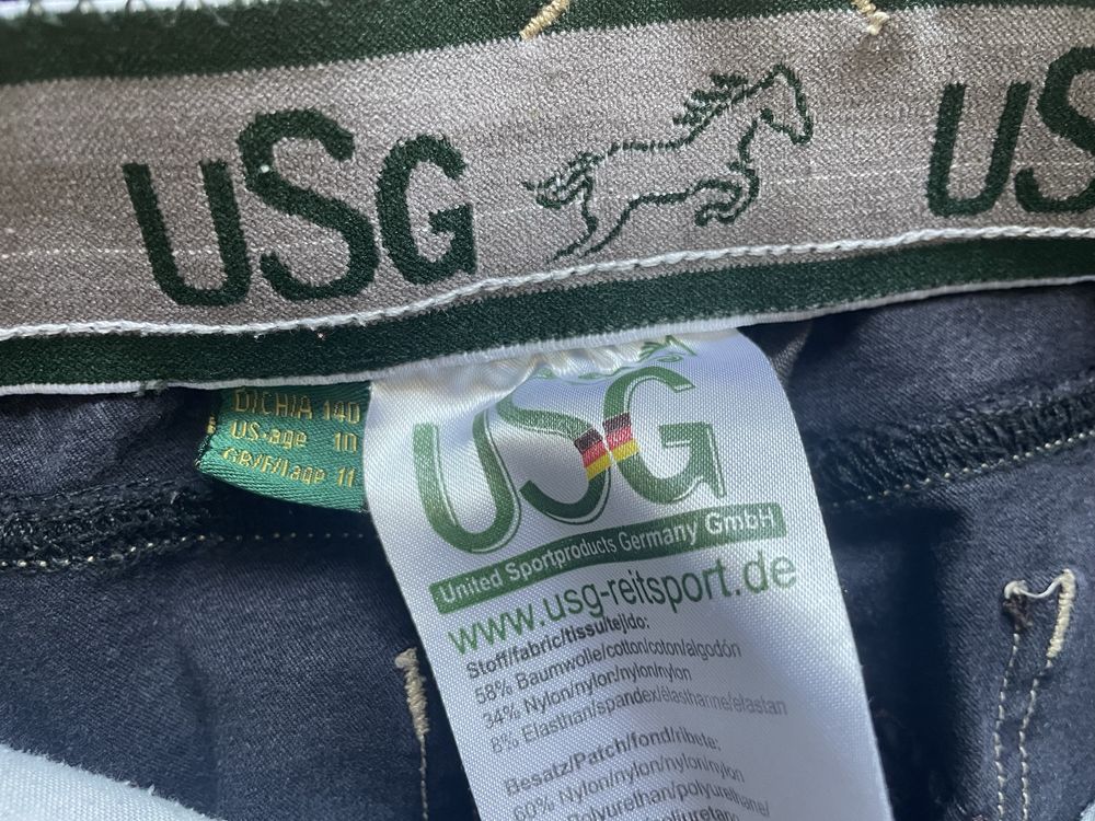 Bryczesy USG rozmiar 140 cm stan BDB