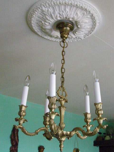 Żyrandol 5-ramienny -Mosiądz