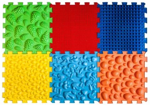 Килимок масажний Ортодон пазли мікс 10 елементів