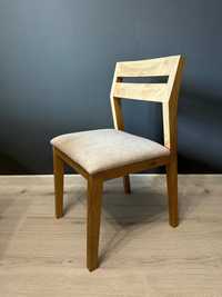 Krzesło dębowe z tapicerowanym siedziskiem