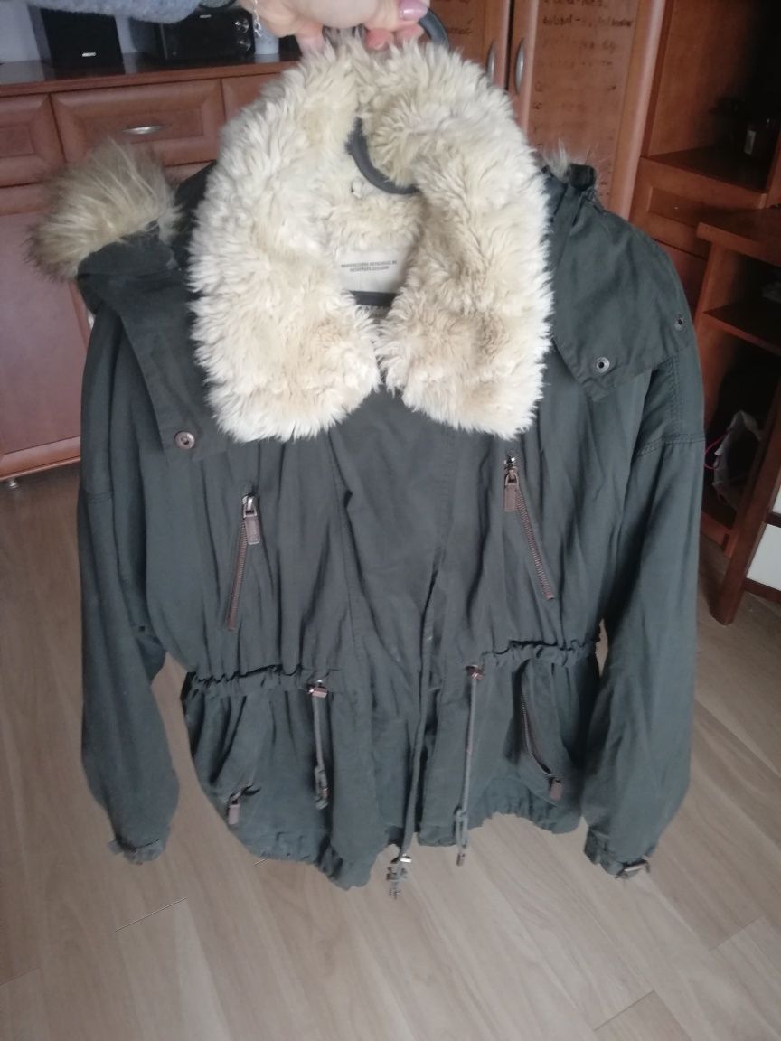 Parka khaki Zara trafluc