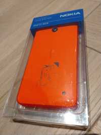 Etui, plecki Nokia Lumia 630, 635 - oryginalne pomarańczowe