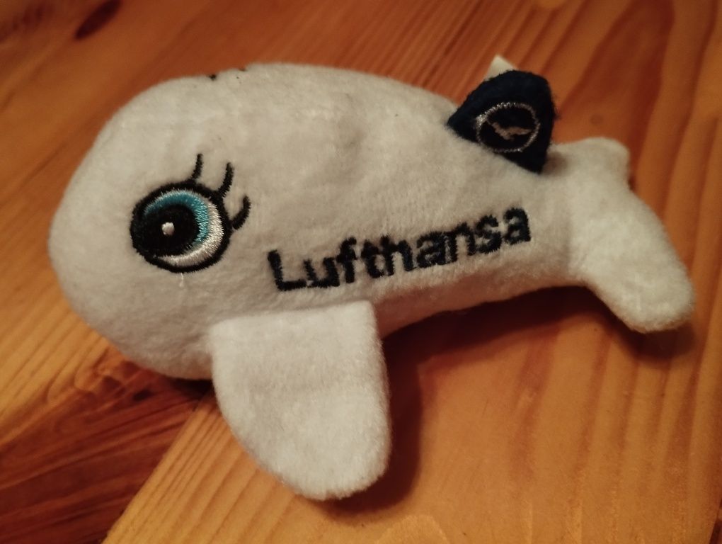 Maskotka pluszak samolot lufthansa