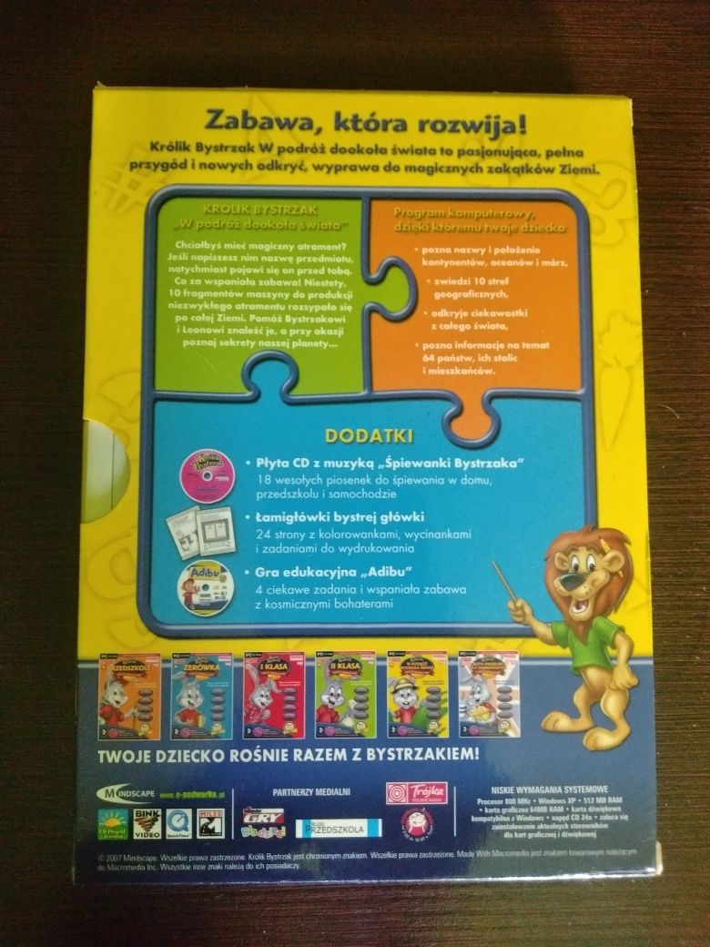 Gra PC CD-ROM dla dzieci Królik Bystrzak
