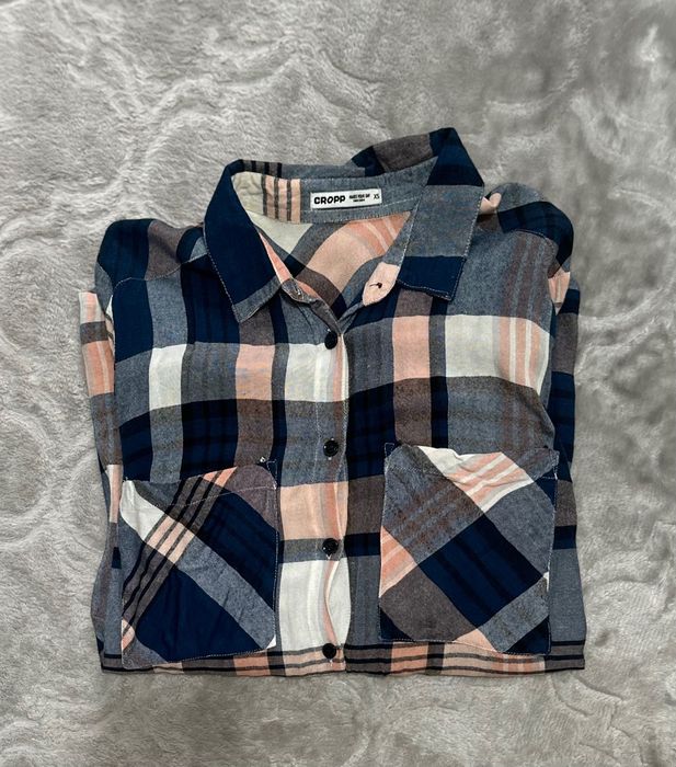 Koszula damska w kratę, rozmiar XS