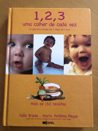 Livro de receitas para bebé «1,2,3 uma colher de cada vez»
