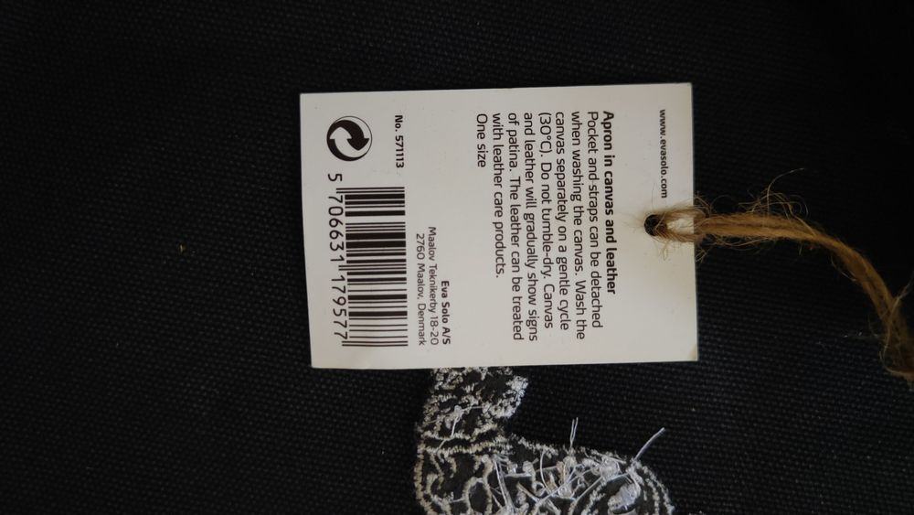 Nowy fartuch kuchenny Eva Solo Tullamore płótno i skóra