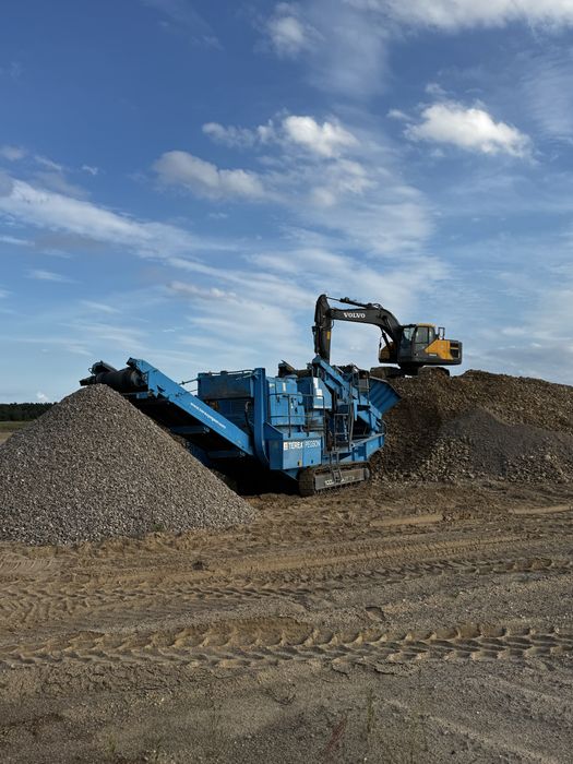 Kruszarka stożkowa, Kruszenie, Usługi sprzętowe, Wyburzenia, Kruszarka