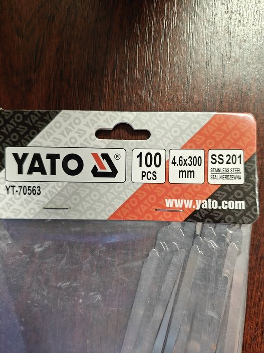 Стяжки (хомут) из стали 4.6х300мм YATO, 100 шт