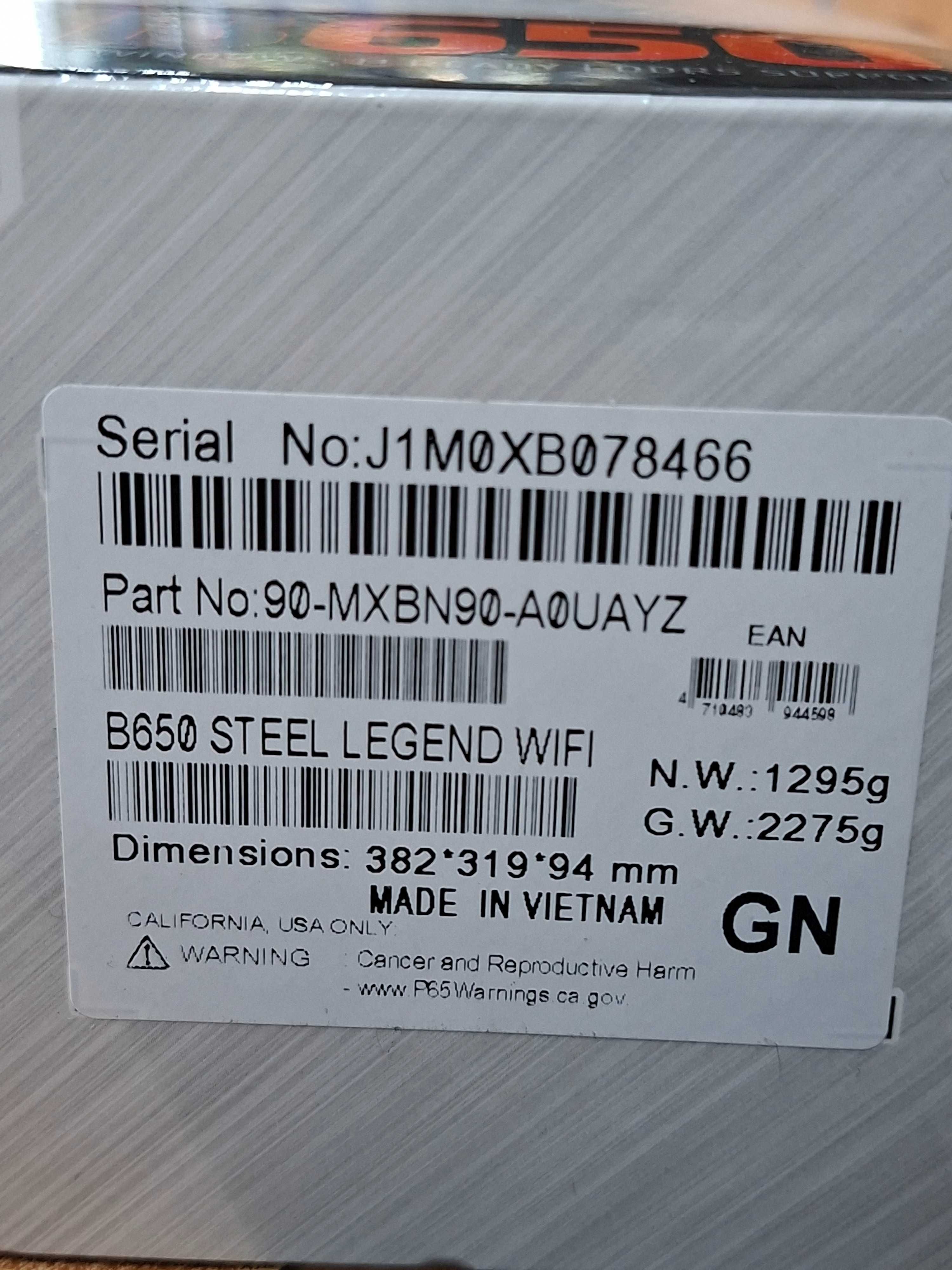 Płyta główna ASRock B650 Steel Legend WiFi DDR 5 AMD Ryzen KOMPLET