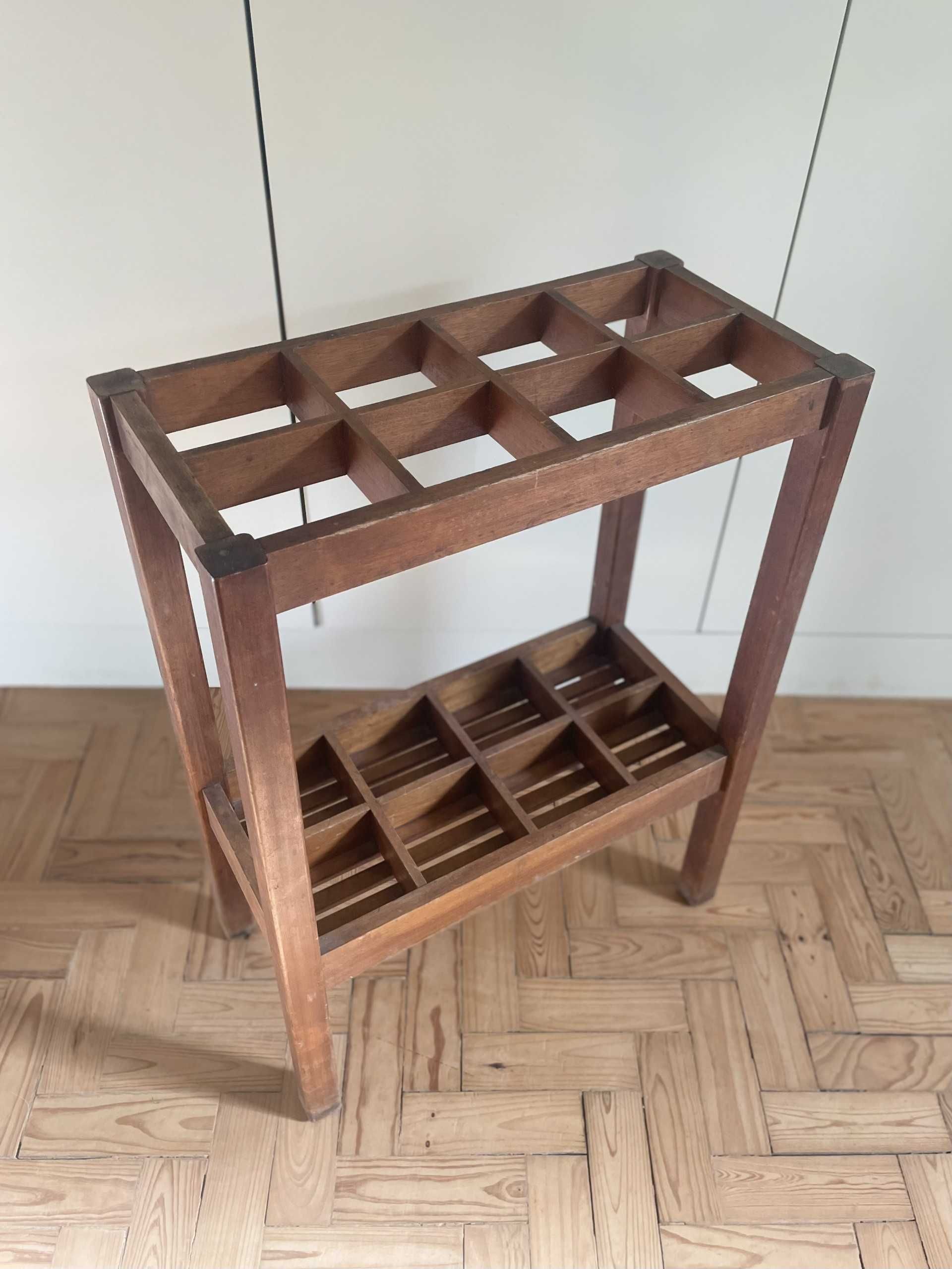 Móvel expositor/organizador vintage de rolos - armazenamento vertical