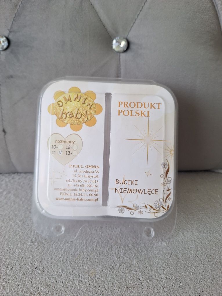 Buciki niemowlece niechodki do chrztu białe nowe roz 11 wysyłka