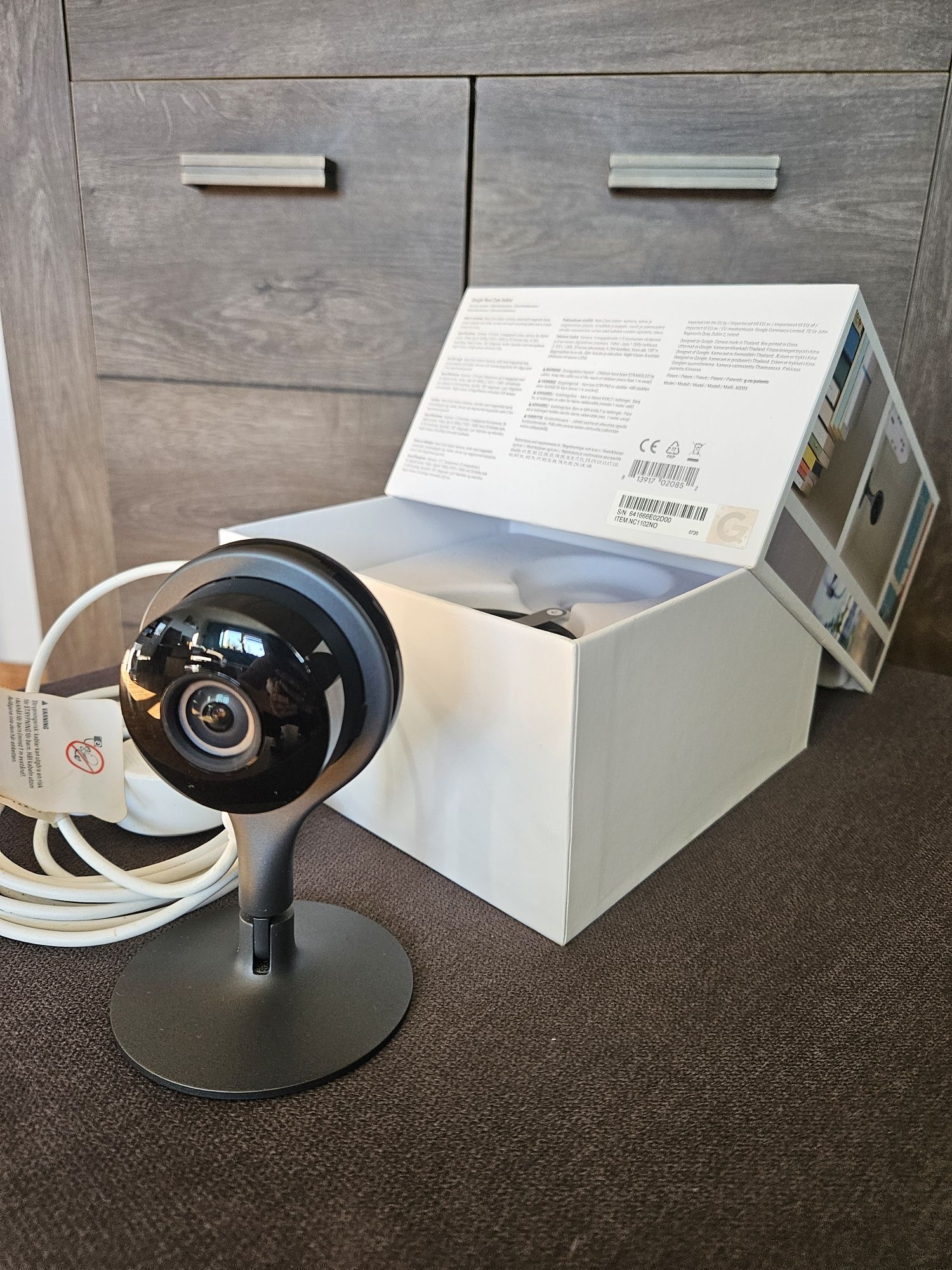 Inteligentna kamera wewnętrzna Wi-Fi  1080p. Google Nest Cam Indor.
