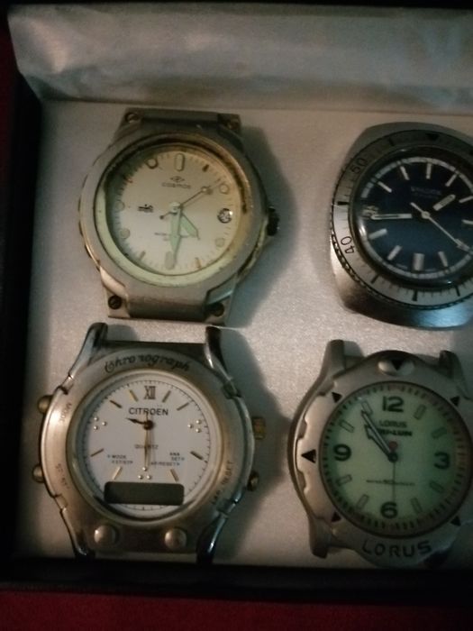 Lote de 6 relogios antigos a corda e a pilhas para arranjar ou para pe