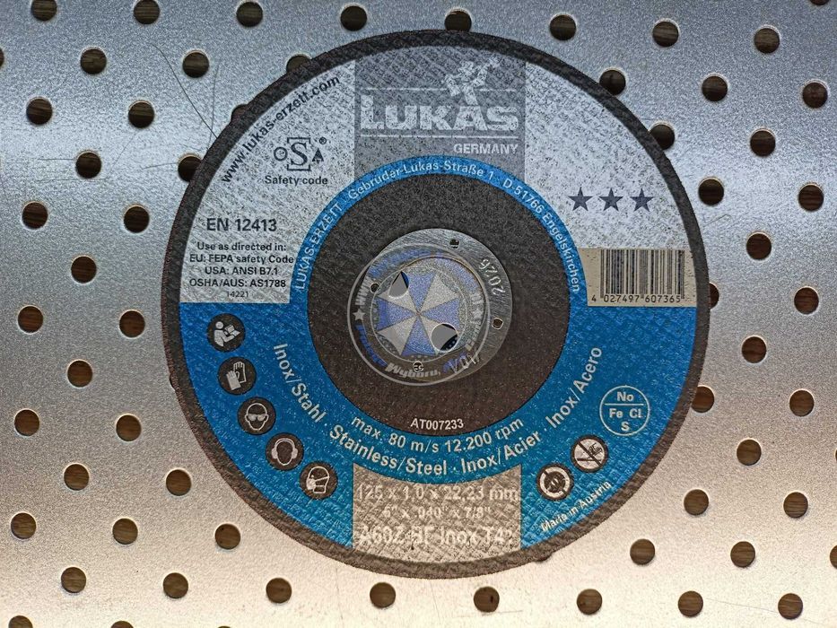 10 szt INOX  Tarcza do cięcia 125 x 1,0mm Lukas tarcze do metalu 125mm