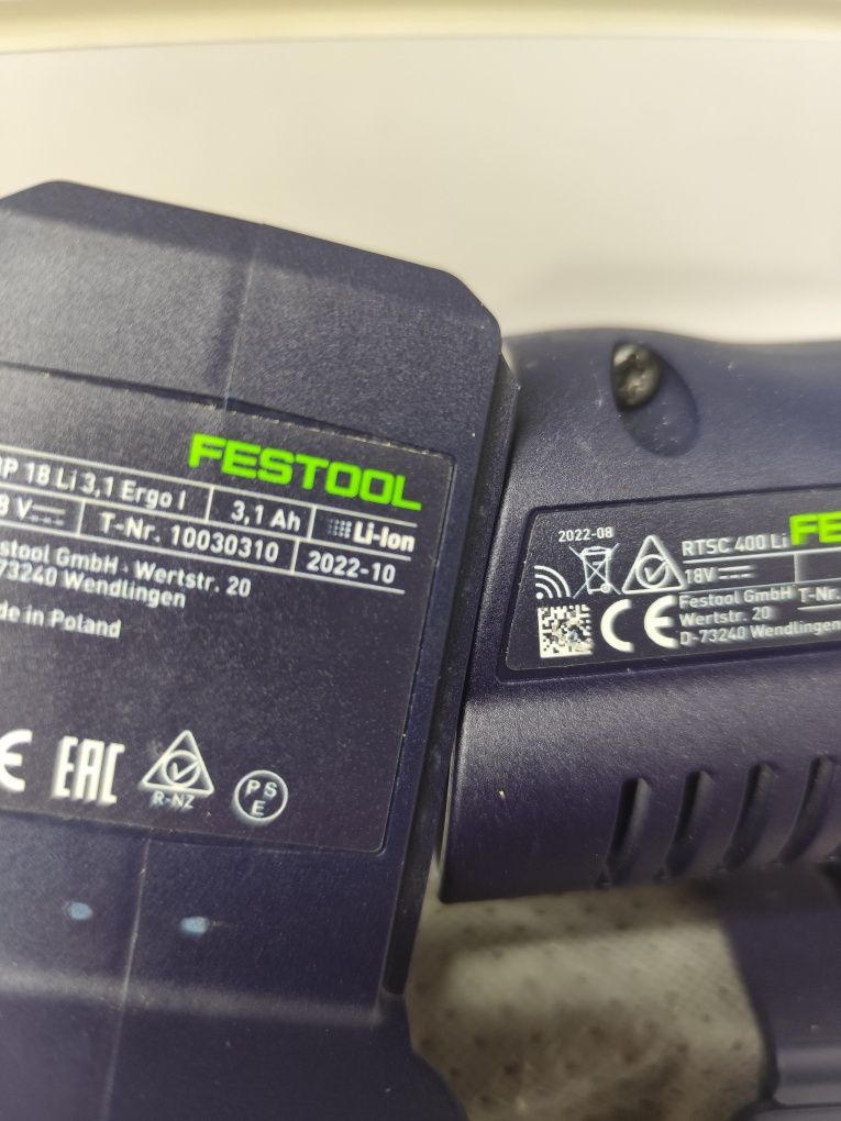 Festool RTSC 400 Акумуляторна дельтовидна шліфувальна машинка Фестул