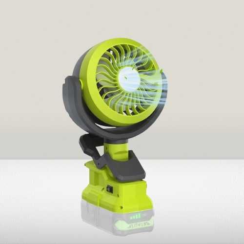 Przenośny Wentylator z Lampą LED Ryobi 18V 2 Prędkości i Tryby Jasność